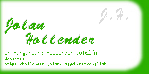 jolan hollender business card